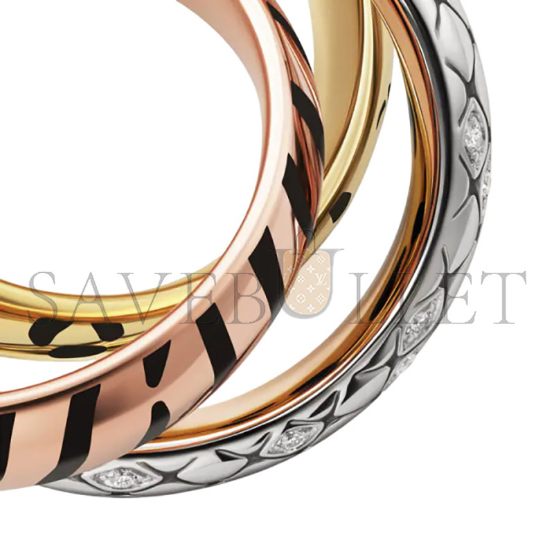 Ca*t1er trinity ring lacquer half-paved b4241700